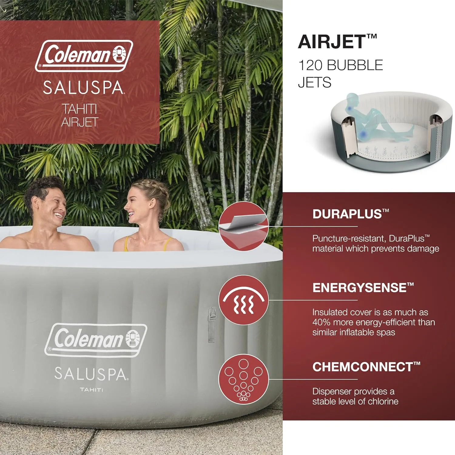 Coleman Tahiti 2 Person Hot Tub 