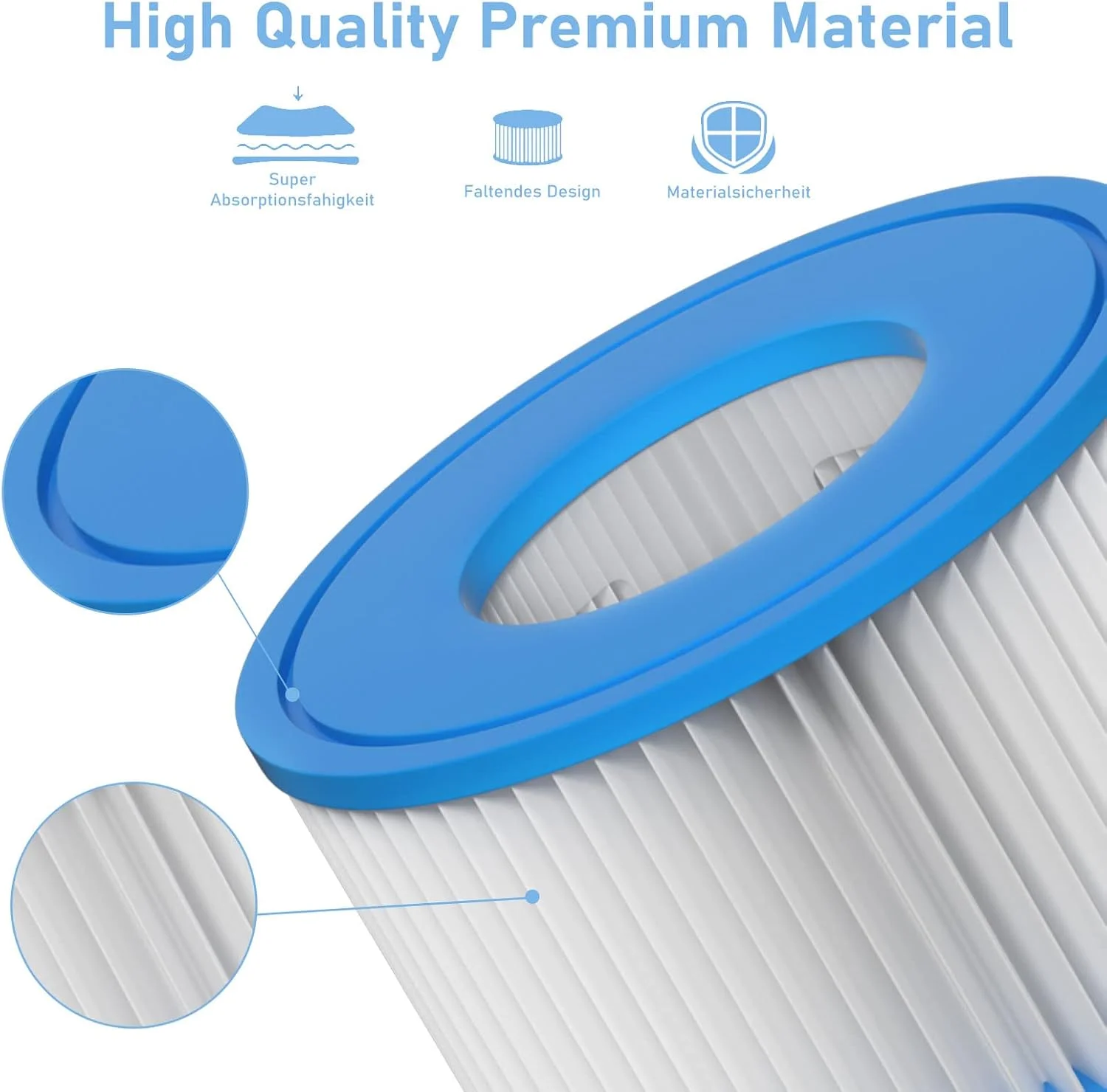 Type VI Hot Tub Filter Cartridge Comapatible with Lay-Z-Spa, Coleman SaluSpa 90352E, 58323E, 58323 Swimming Pool Pump, 16 Pack Type VI Hot Tub Filter Cartridge Comapatible with Lay-Z-Spa, Coleman SaluSpa 90352E, 58323E, 58323 Swimming Pool Pump, 16 Pack